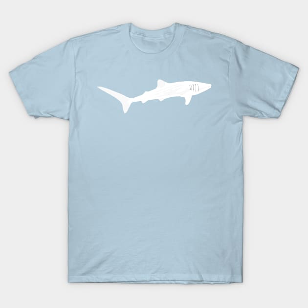 Albino Whale Shark T-Shirt by stargatedalek